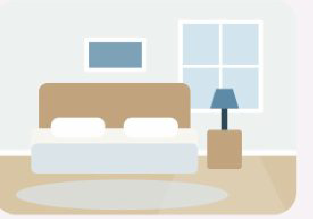 Illustration of a calm bedroom
